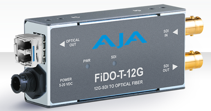 AJA Fiber Transmitter max. 12 G-SDI SM FiDO-T-12G